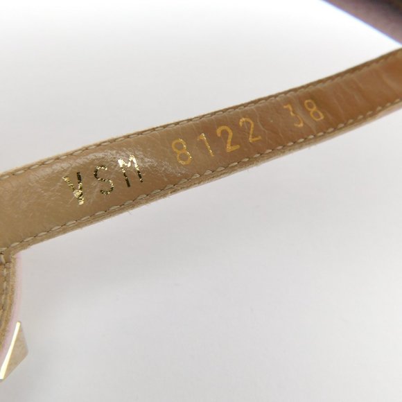 VALENTINO Rockstud Blush Pink Nude Leather Caged T-strap Thong Sandals 38 - Picture 9 of 9